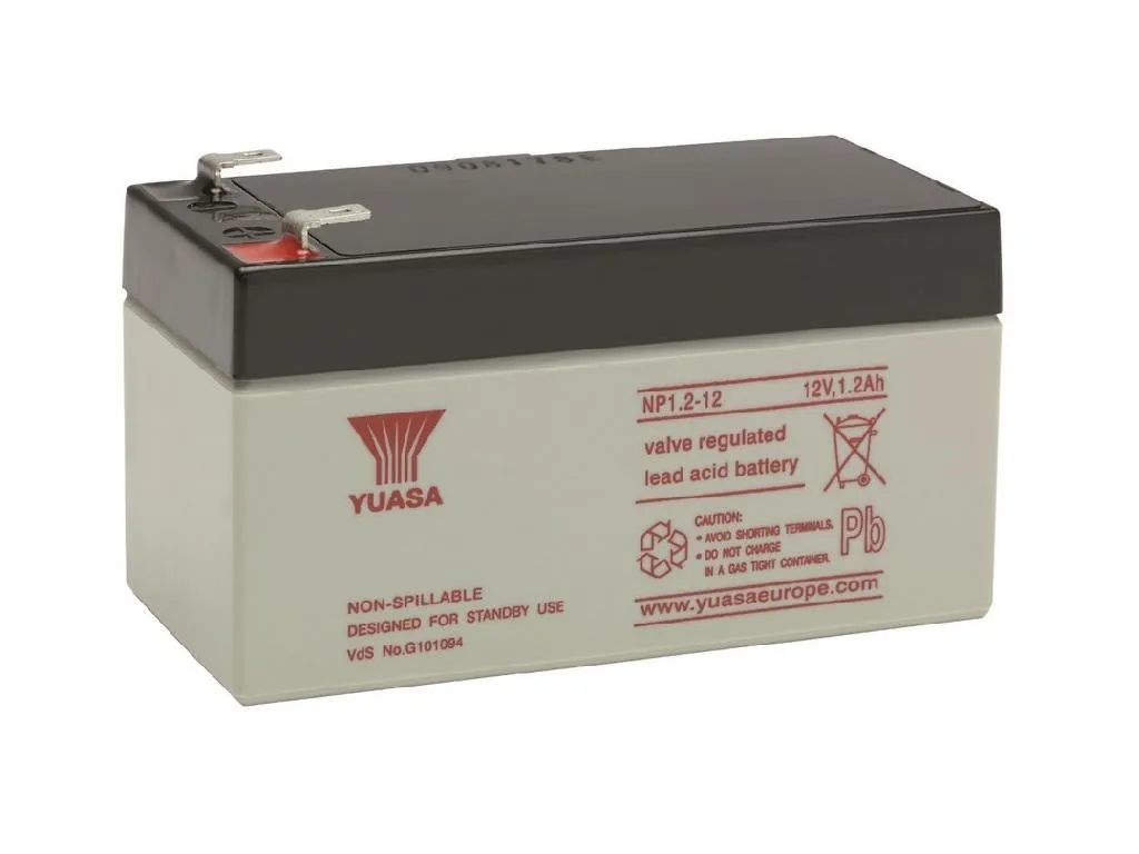 Batería 12v/1.2Ah Marca YUASA Modelo NP1.2-12