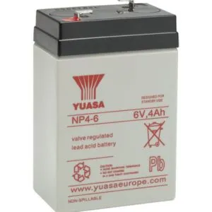 Batería 6v/4Ah Marca YUASA Modelo NP4-6