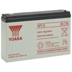Batería 6v/7Ah Marca YUASA Modelo NP7-6